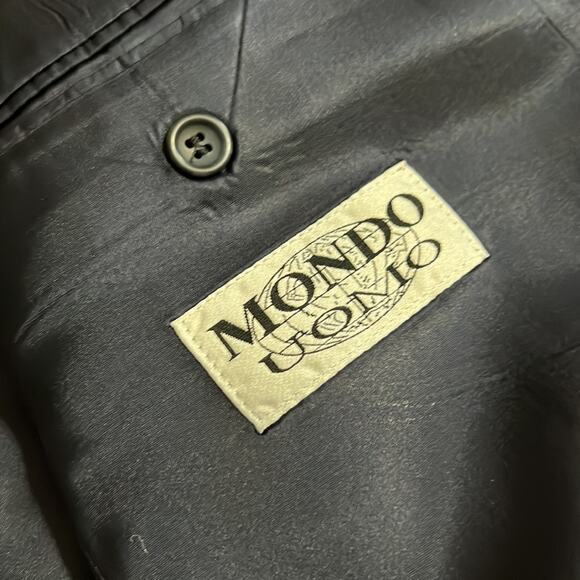 Mondo uomo 46T Mens Blazer Jacket Sport coat Navy Blue - Picture 7 of 7
